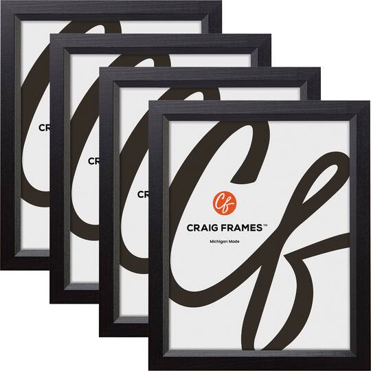 4 Pack: Craig Frames Economy Ebony Hardwood Picture Frame